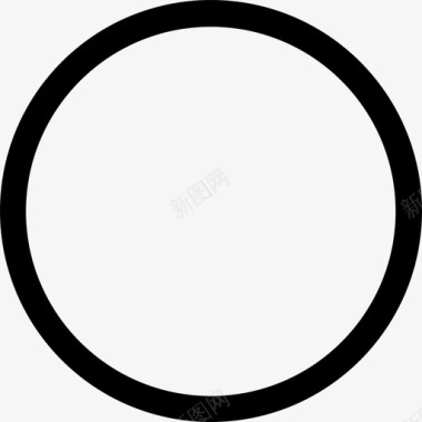 圆轮廓自由混沌线性图标图标