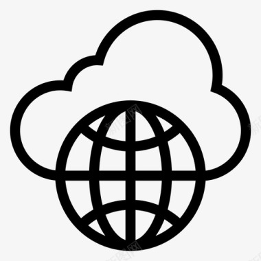 云世界地球互联网图标图标