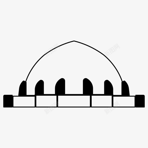 伊斯兰图案阿拉伯建筑图标svg_新图网 https://ixintu.com 伊斯兰图案 图案 建筑 斋月 清真寺 穹顶 阿拉伯