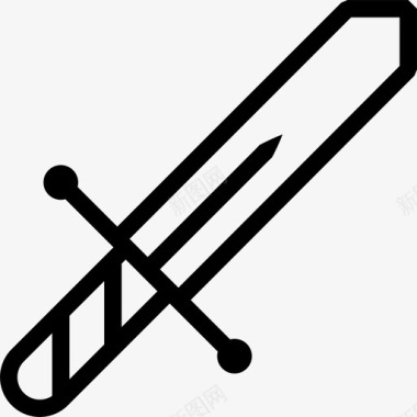 锋利的匕首剑游戏中世纪图标图标