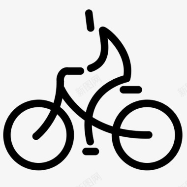 自行车骑车人交通工具图标图标