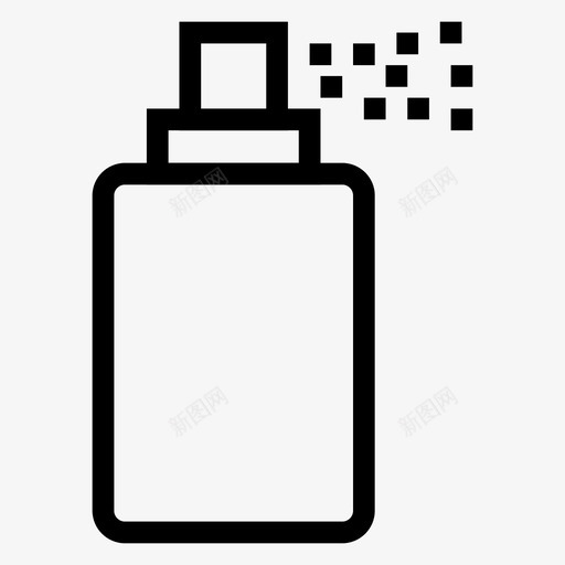 喷雾瓶子清洁剂图标svg_新图网 https://ixintu.com 喷雾 水 清洁剂 瓶子 购物电子商务线图标 香水