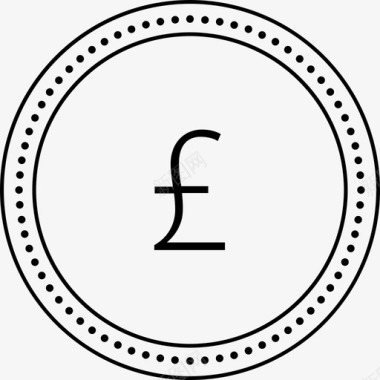 硬币磅货币代币图标图标
