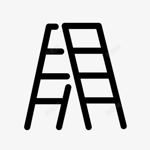 梯子建筑楼梯图标svg_新图网 https://ixintu.com 家具家俱 建筑 梯子 楼梯 阶梯