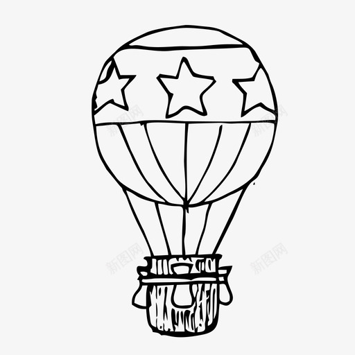 热气球气球飞行图标svg_新图网 https://ixintu.com 收藏我的父母 气球 热气球 素描 飞行