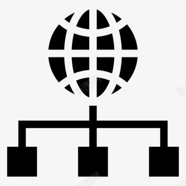 互联网网络地球全球图标图标