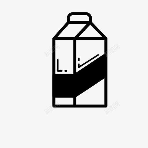 牛奶盒子牛奶盒图标svg_新图网 https://ixintu.com 牛奶 牛奶盒 盒子 食品饮料