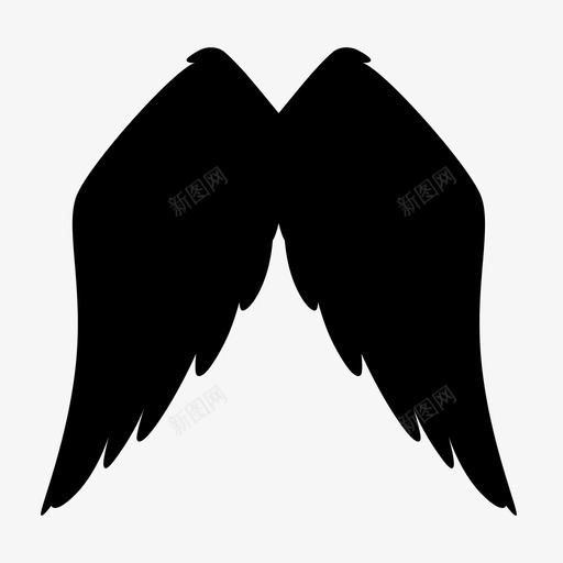 天使的翅膀鸟的翅膀图标svg_新图网 https://ixintu.com 天使的翅膀 鸟的翅膀