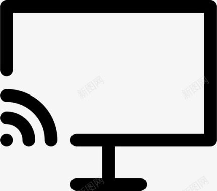 计算机连接互联网屏幕图标图标