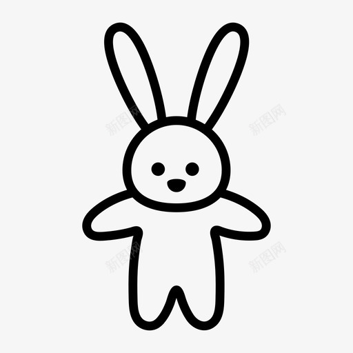 兔子童年孩子图标svg_新图网 https://ixintu.com 兔子 孩子 玩具 童年