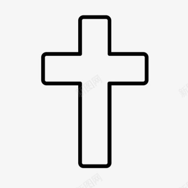 复活节基督教十字架图标图标