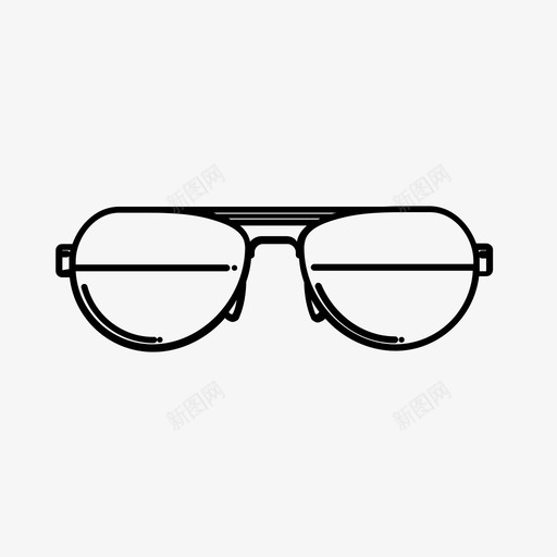 飞行员眼睛眼镜图标svg_新图网 https://ixintu.com 可穿戴 墨镜 太阳 太阳镜 眼睛 眼镜 飞行员