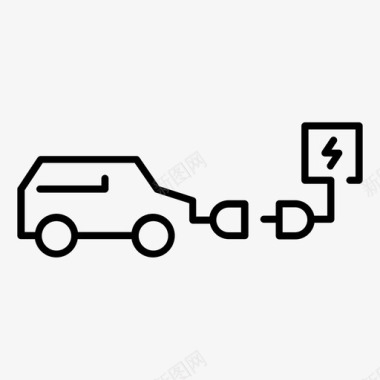 充电汽车充电电动汽车图标图标