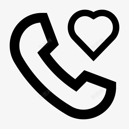 爱的电话电话有用的浪漫图标svg_新图网 https://ixintu.com 有用的浪漫图标 爱的电话 电话
