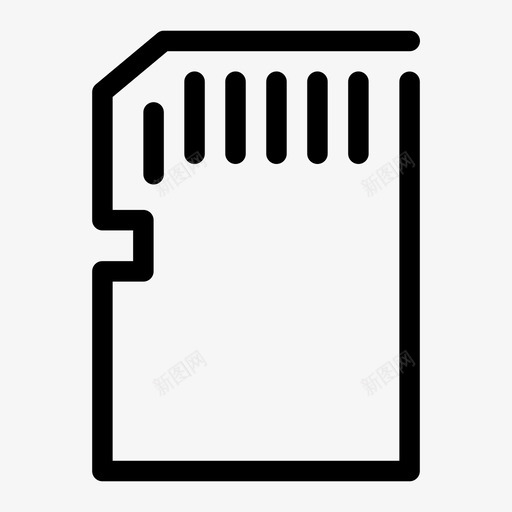 sd卡芯片存储卡图标svg_新图网 https://ixintu.com sd卡 存储卡 存储器 芯片 设备缺口公平