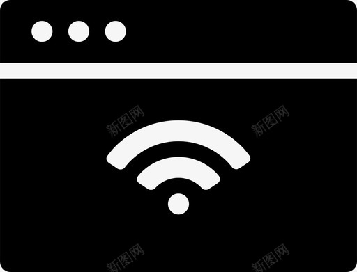 浏览器连接计算机互联网图标svg_新图网 https://ixintu.com wifi 互联网 信号 在线 屏幕第2部分已填充 浏览器连接 计算机