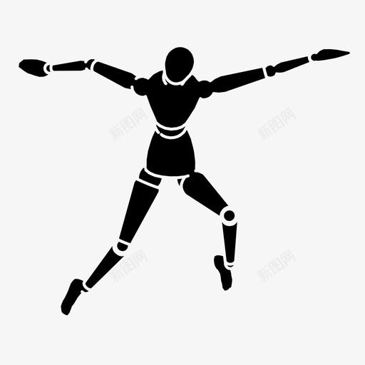 跳人体模型跑酷图标svg_新图网 https://ixintu.com 人体模型 派对 舞蹈模特 跑酷 跳
