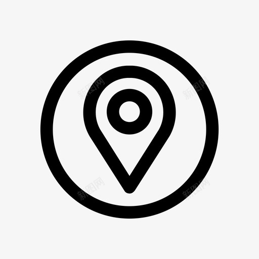 别针地图圆圈图标svg_新图网 https://ixintu.com 别针 圆圈 地图