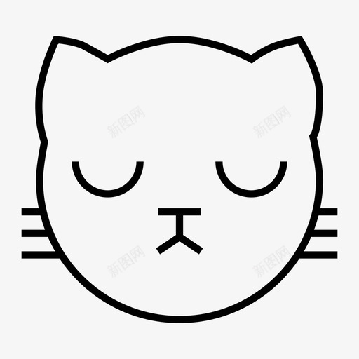 悲伤忧郁猫图标svg_新图网 https://ixintu.com 不高兴 忧郁 悲伤 抱歉 猫 猫表情