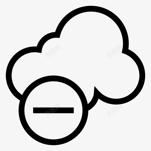 删除云取消关闭图标svg_新图网 https://ixintu.com 云计算线图标 关闭 减号 删除云 取消 天气