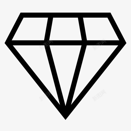 钻石水晶珠宝图标svg_新图网 https://ixintu.com 戒指 搜索引擎优化营销线图标 水晶 珠宝 质量 钻石