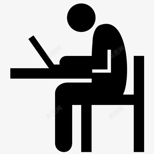 笔记本用户电脑笔记本图标svg_新图网 https://ixintu.com 工作 电脑 笔记本 笔记本用户 观看 阅读