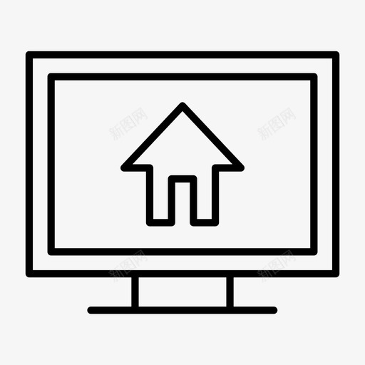 房屋显示器电脑桌面图标svg_新图网 https://ixintu.com 房屋显示器 桌面 电脑 菜单