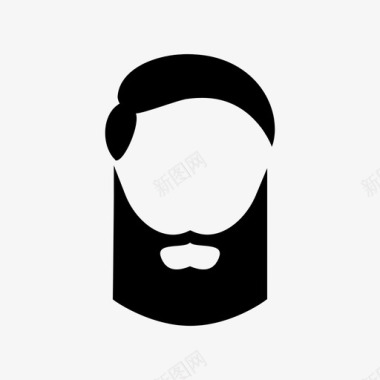 胡子男人风格图标图标
