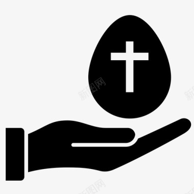 彩蛋十字架复活节图标图标