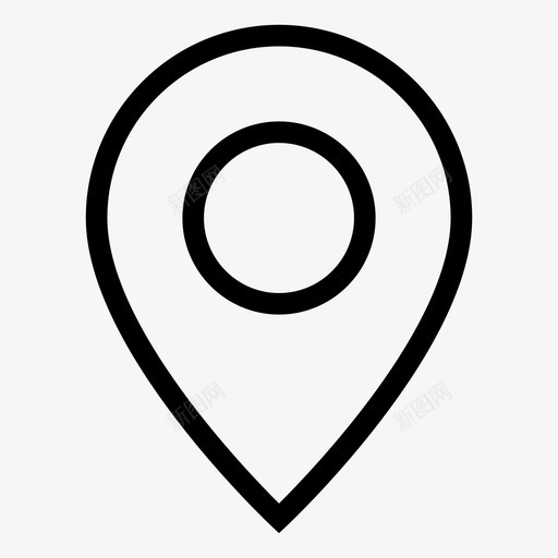定位点地图标记svg_新图网 https://ixintu.com 地图 定位点 导航 标记 购物电子商务线图标