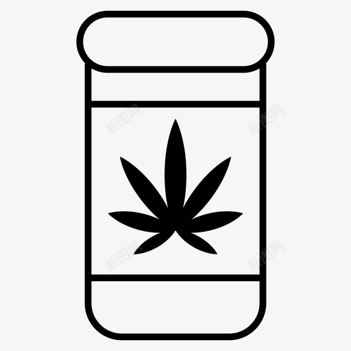 医用大麻毒品药物图标svg_新图网 https://ixintu.com 医用大麻 大麻 毒品 药物