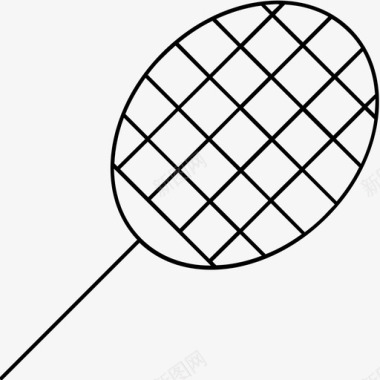 羽毛球球拍运动型图标图标