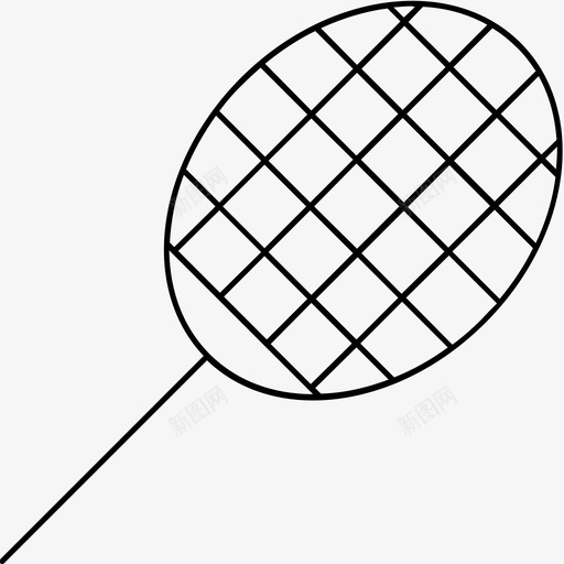 羽毛球球拍运动型图标svg_新图网 https://ixintu.com 羽毛球球拍 运动型