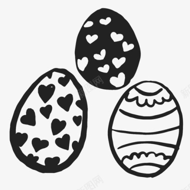 复活节彩蛋巧克力装饰性图标图标