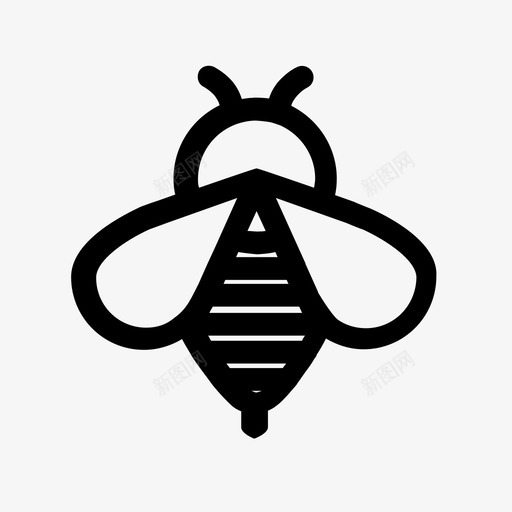 蜜蜂虫子昆虫图标svg_新图网 https://ixintu.com 农业 农业和园艺第一卷 昆虫 虫子 蜜蜂