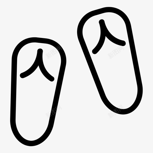 拖鞋沙滩鞋凉鞋图标svg_新图网 https://ixintu.com 凉鞋 夏季 拖鞋 沙滩鞋 鞋