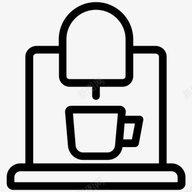 咖啡机咖啡店浓缩咖啡图标图标