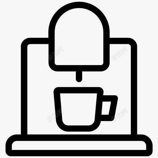咖啡机咖啡店浓缩咖啡图标svg_新图网 https://ixintu.com 咖啡店 咖啡机 日常生活 浓缩咖啡 餐厅