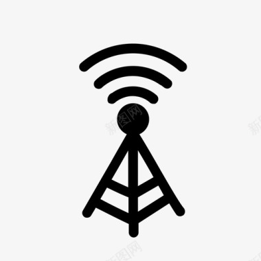 wifi塔通信塔信号塔图标图标