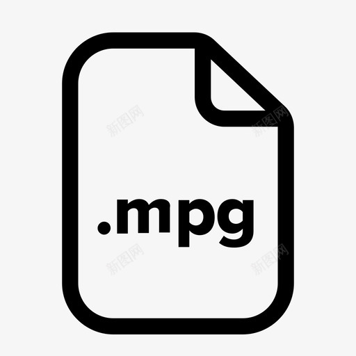 mpg文件文档扩展名图标svg_新图网 https://ixintu.com mpg文件 扩展名 文件 文档 格式