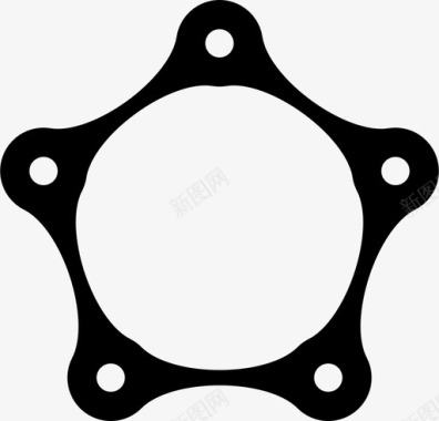 链条5圆环图标图标