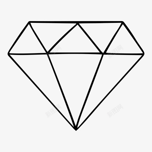 珠宝钻石宝石图标svg_新图网 https://ixintu.com 宝石 手绘 珠宝 钻石