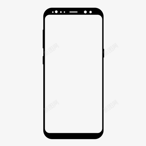 三星galaxys8plus手机图标svg_新图网 https://ixintu.com 三星galaxys8plus 手机