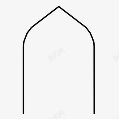 尖拱阿拉伯花纹建筑图标图标