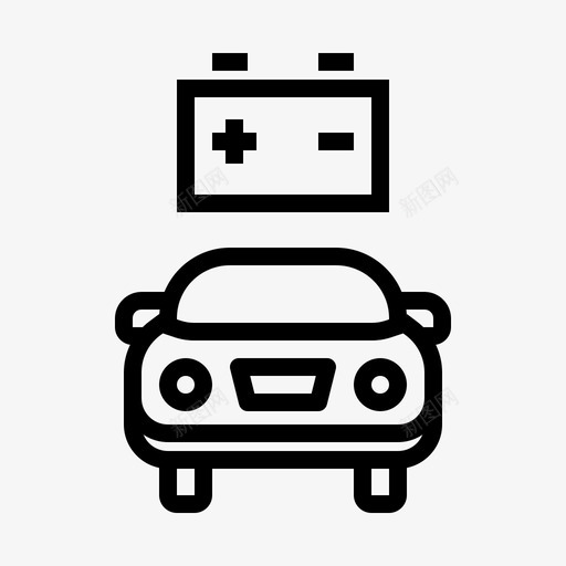汽车电池维护修理图标svg_新图网 https://ixintu.com 修理 服务 汽车服务 汽车电池 维护