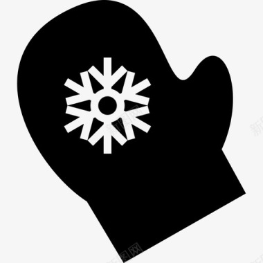 雪地手套时尚圣诞快乐图标图标