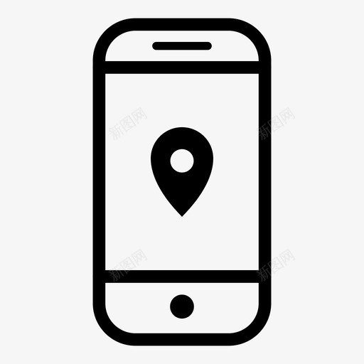 智能手机地图gps位置图标svg_新图网 https://ixintu.com gps 位置 地图标记 智能手机地图