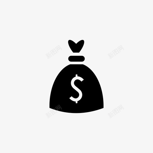 钱袋货币垃圾袋图标svg_新图网 https://ixintu.com 垃圾袋 货币 钱袋