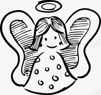 天使庆祝圣诞节图标图标