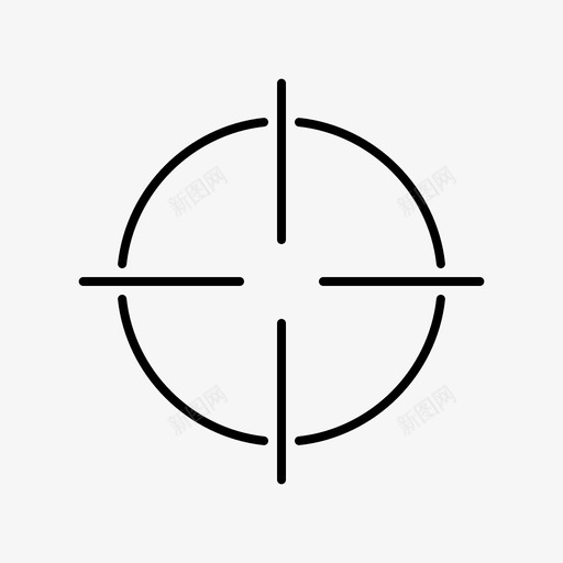 十字准星瞄准狩猎射击目标图标svg_新图网 https://ixintu.com 十字准星瞄准狩猎射击目标